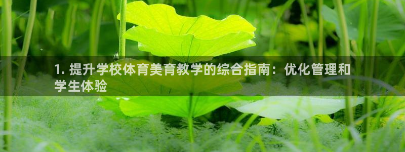 必一体育登录APP下载：1. 提升学校体育美育教学的综合指南